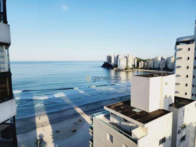 Apartamento a venda na praia das Astúrias, frente ao mar, 03 dormitórios, com garagem e lazer