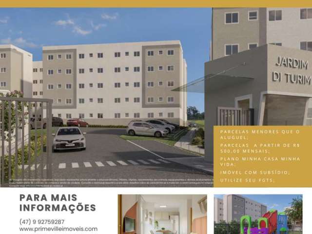 Apartamento novo com dois quartos no Nova Brasília