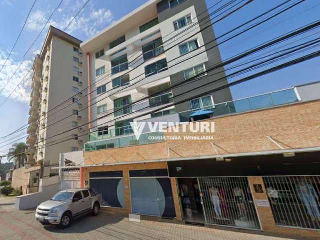 Apartamento com 2 dormitórios para alugar, 70 m² por R$ 2.555,00/mês - Velha - Blumenau/SC