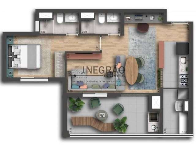 Apartamento com 2 quartos à venda no Cursino, São Paulo , 63 m2 por R$ 835.000