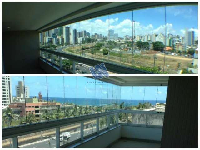 Excelente Apartamento Três Suítes, Nascente, Vista Mar  para Locação na Pituba