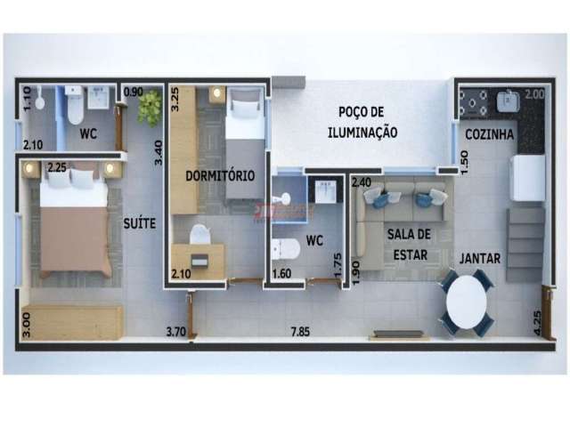 Cobertura com 2 quartos à venda na Rua Amambaí, Vila Cecília Maria, Santo André, 100 m2 por R$ 480.000