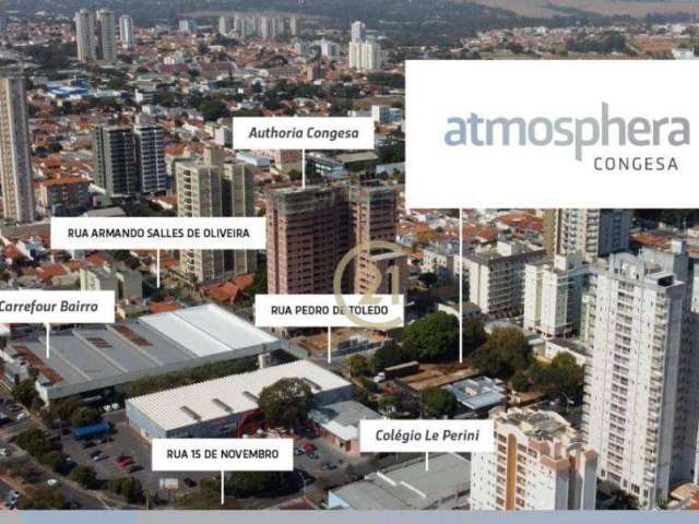 Apartamento com 3 quartos à venda, 88 m² por R$ 1.219.000 - Edifício Atmosphera - Indaiatuba/SP