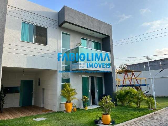 Casa duplex, 3 suítes, condomínio em Ipitanga, Lauro de Freitas