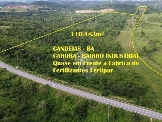 Terreno Para Industria ou Logística em Candeias, Bahia. São 110.183m² em local nobre na Zona Industrial da Cidade.