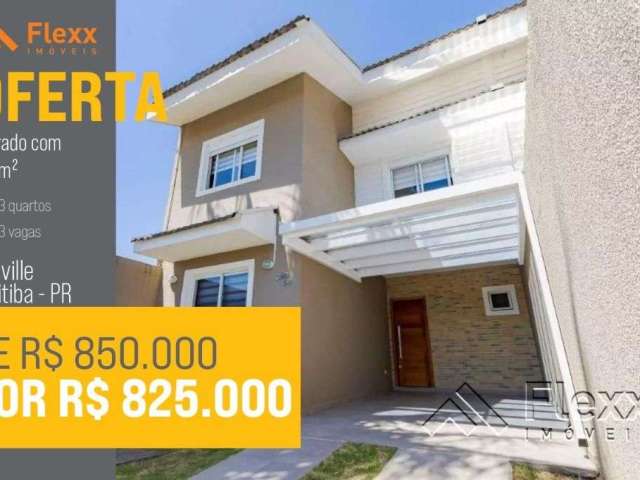 Sobrado com 3 dormitórios à venda, 180 m² por R$ 825.000,00 - Neoville - Curitiba/PR