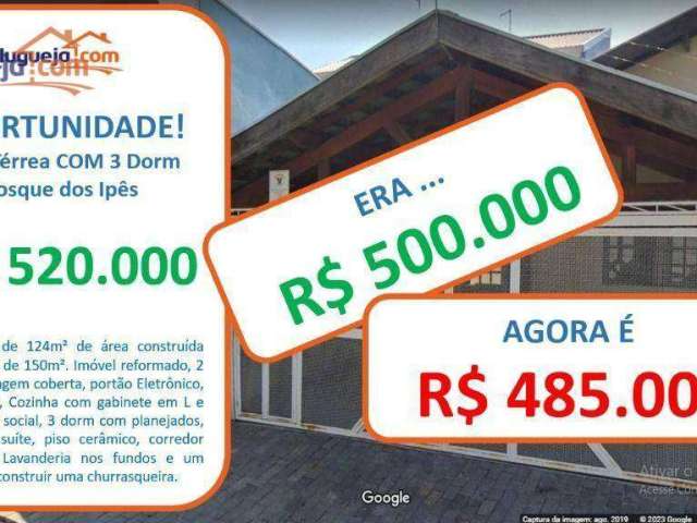 Casa à venda no Residencial Bosque dos Ipês - São José dos Campos/SP com 76 m²