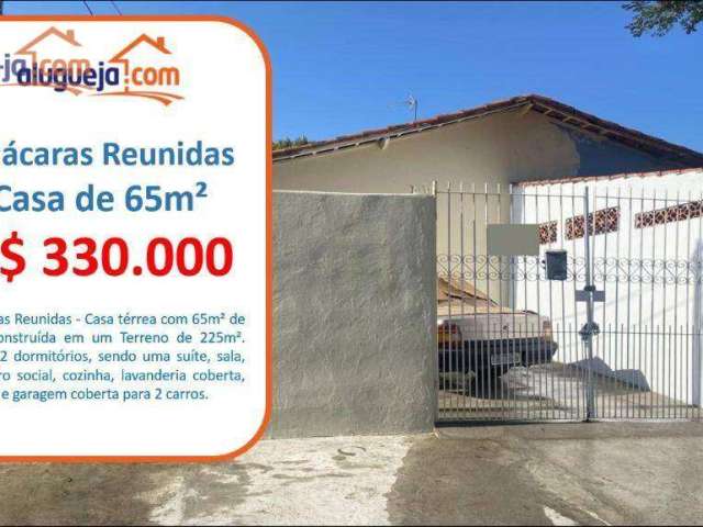 Casa com 2 dormitórios à venda, 65 m² por R$ 330.000,00 - Chácaras Reunidas - São José dos Campos/SP