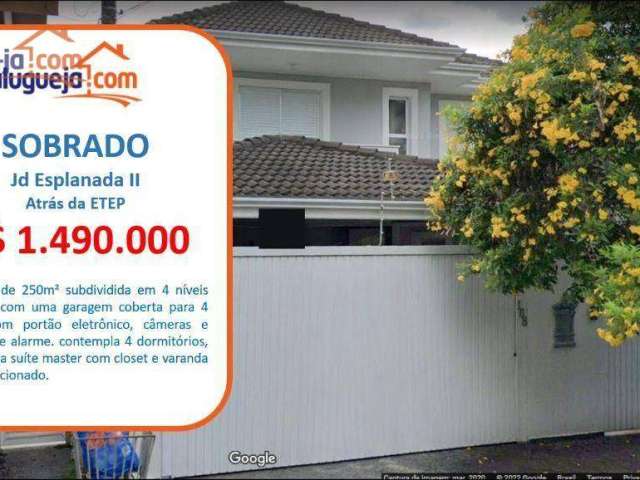 Sobrado com 4 dormitórios à venda, 250 m² por R$ 1.490.000,00 - Jardim Esplanada II - São José dos Campos/SP