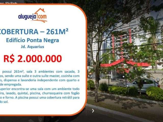 Cobertura com 3 dormitórios à venda, 261 m² por R$ 2.000.000,00 - Parque Residencial Aquarius - São José dos Campos/SP