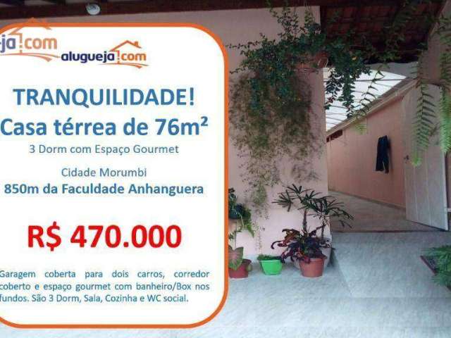 Casa com 3 quartos à venda, 76 m² - Cidade Morumbi - São José dos Campos/SP