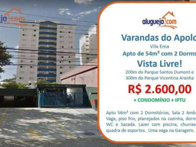 Apartamento para alugar no Jardim Apolo - São José dos Campos/SP com 54 m²