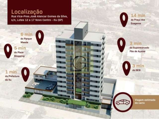 Apartamento com 2 quartos à venda na Rua Vice-Presidente José Alencar Gomes da Silva, 40, Itu Novo Centro, Itu, 57 m2 por R$ 360.000