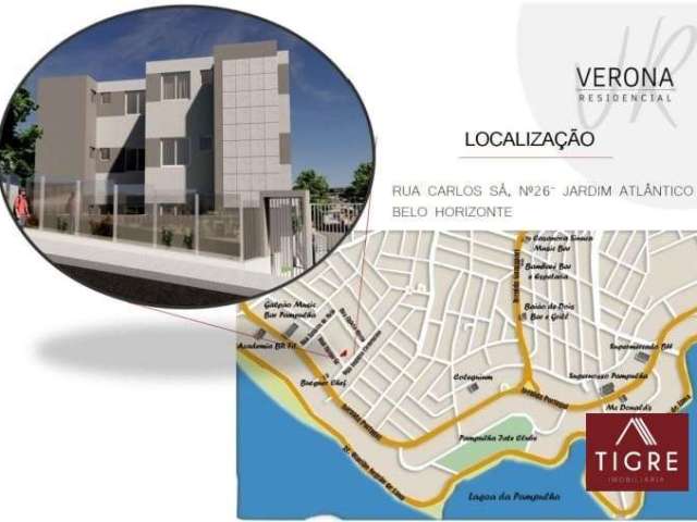 Apartamento com 2 quartos à venda na Rua Carlos Sá, 26, Jardim Atlântico, Belo Horizonte por R$ 385.000