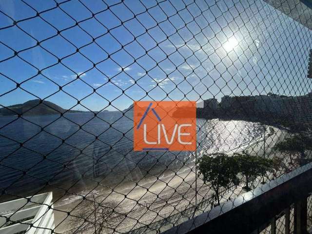 LIVE VENDE: Excelente apartamento 200 m², 4 quartos, 1 suíte, de frente, vista mar, perpétua e indevassado.