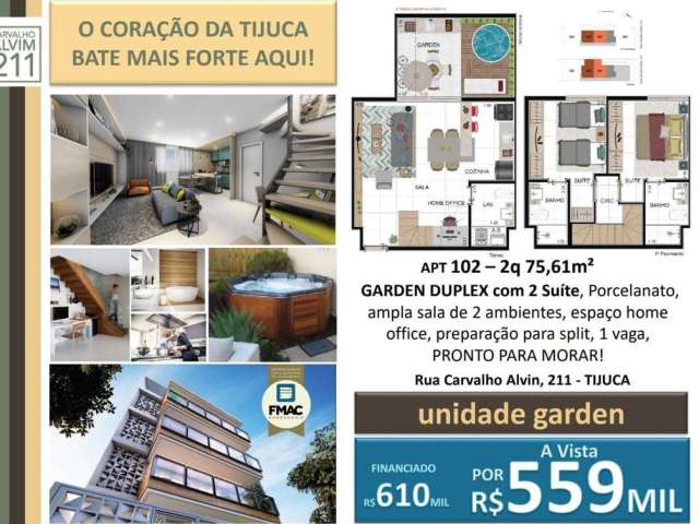 Apartamento Duplex, 75,61M² - Coração da Tijuca