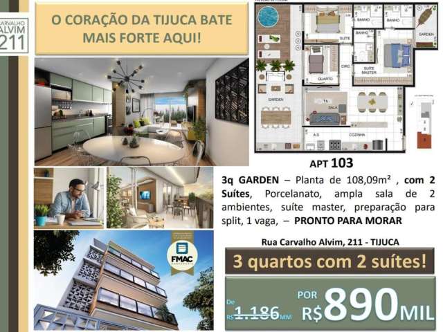 Apartamento Térreo 108m² no Coração da Tijuca