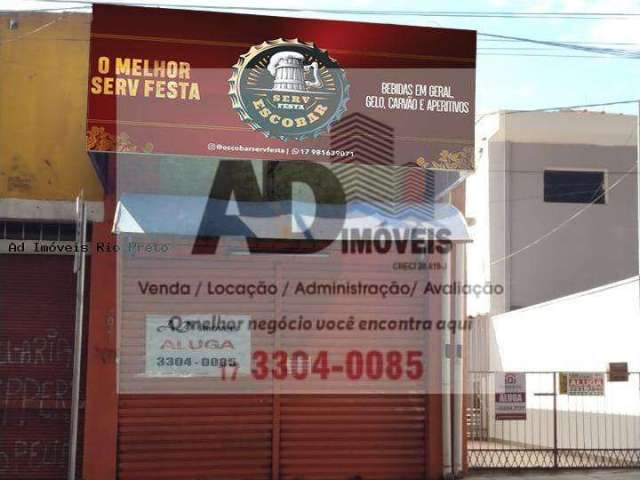 Salão Comercial para Locação em São José do Rio Preto, Centro, 1 banheiro