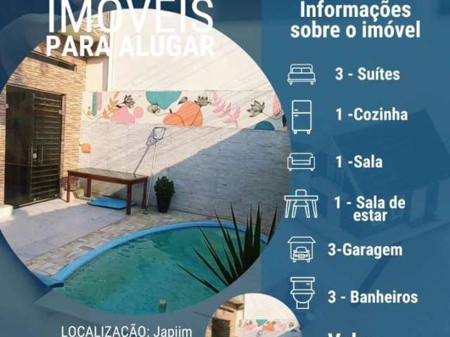 Casa com piscina Japiim 3.800  Locação!