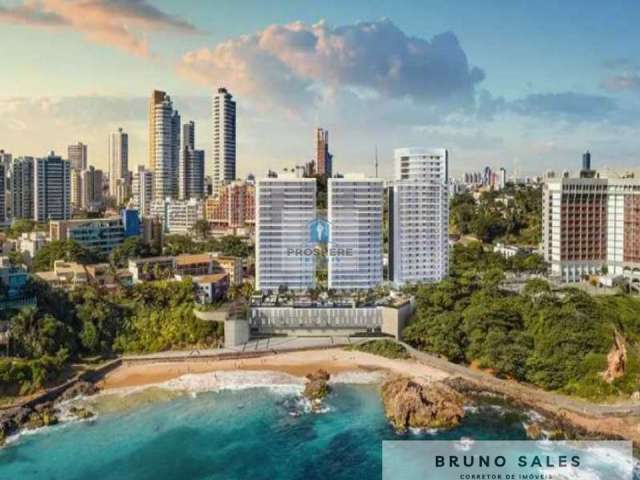 Apartamento alto padrão na Ondina, nascente, vista circuito do carnaval, com 1 suíte, varanda e 1 vaga de garagem