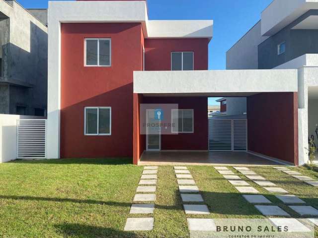 Casa Duplex: 3 quartos, 4 banheiros, 2 vagas de garagem, varanda. Condomínio com infraestrutura completa, segurança/portaria 24hrs e lazer.