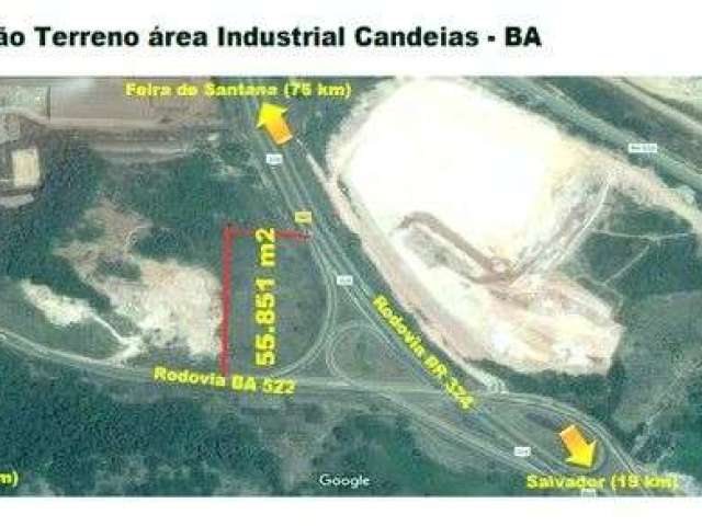 Terreno à venda, 55831 m² por R$ 8.000.000,00 - Distrito Industrial - Candeias/BA