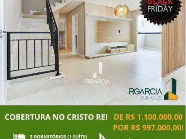 Cobertura com 3 dormitórios à venda, 164 m² por R$ 997.000,00 - Cristo Rei - Curitiba/PR