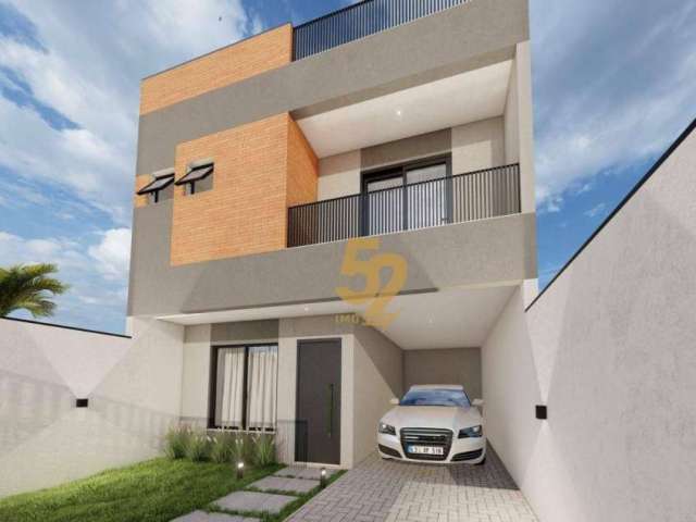 Sobrado com 3 dormitórios à venda, 102 m² por R$ 589.000,00 - Cajuru - Curitiba/PR