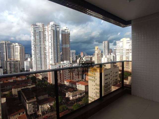 Apartamento com 2 dormitórios para alugar, 120 m² por R$ 5.500,02/mês - Gonzaga - Santos/SP