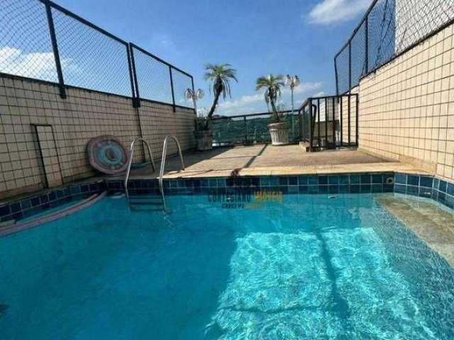 Cobertura Duplex com 2 Suítes/Piscina/Churrasqueira para alugar, 200 m² por R$ 8.000/mês - Vila Belmiro - Santos!