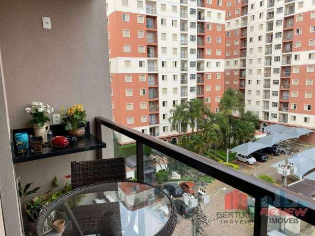 Excelente apartamento com 2 dorms em Campinas (1 suite), armários embutidos e ar condicionado