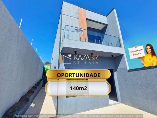 Casa à venda, 3 dormitórios (1 suíte), quintal, 140m². $699.000 – Jd. dos Pinheiros – Atibaia/SP