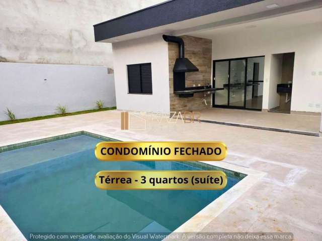 Casa térrea à venda, condomínio fechado,  3 dormitórios (1 suíte), piscina, 143m² - $1.100.000 – Serras de Atibaia II