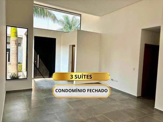 Casa térrea para locação, em condomínio fechado, 3 suítes, 135m² - $5.500 / mês – Vila Santista – Atibaia/SP