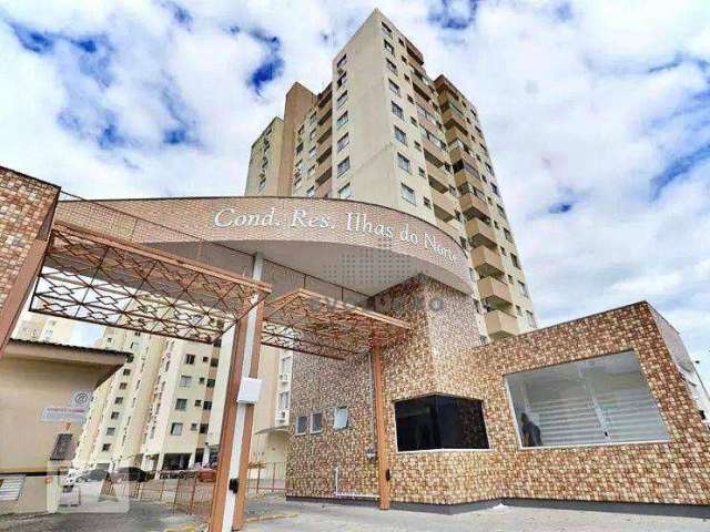 Apartamento com 2 dormitórios para alugar, 55 m² por R$ 2.255,00/mês - Areias - São José/SC