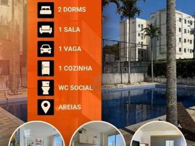 Apartamento com 2 dormitórios à venda, 48 m² por R$ 280.000,00 - Areias - São José/SC