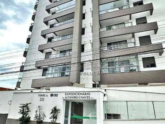 Apartamento com vista mar de 3 dormitórios para alugar, 95 m² por R$ 5.140/mês - Barreiros - São José/SC