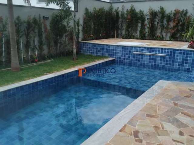 Sobrado novo à venda 4 suítes, piscina no condomínio Royal Garden em Paulínia.