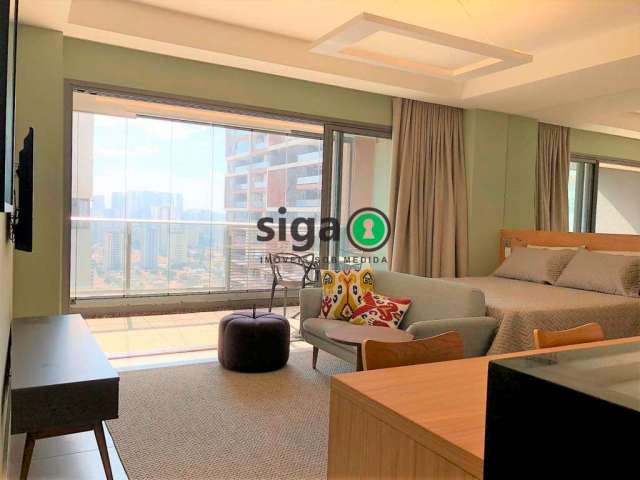 Apartamento para locação com 43m², 1 dormitório, 1 vaga, Brooklin Paulista