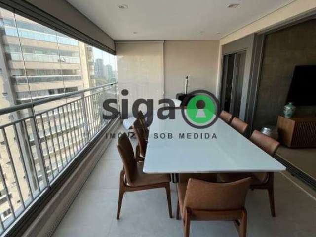 Apartamento mobiliado para alugar 3 quartos -2 vagas - 161m² em Moema