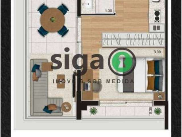 Apartamento com 39m², no contrapiso, a Venda na Vila Nova Conceição