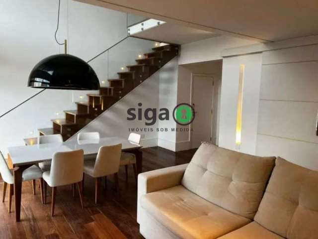 Apto duplex com 2 suites, 140m², 2 vagas, em Pinheiros para Venda ou Locação SEMI MOBILIADO