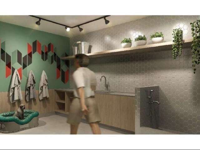 Apartamento loft 23,93 m², o condomínio novo com coworking, cozinha compartilhada, rooftop compartilhado, academia, lavanderia, piscina na cobertura, ótima opção de moradia, ou para investimento com r