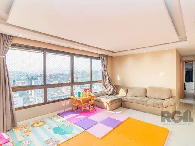 Apartamento semi-mobiliado 3 dormitórios sendo 1 suíte no bairro Menino Deus. &lt;BR&gt;O imóvel possui amplo living para 2 ambientes, cozinha americana com churrasqueira, área de serviço separada, ba