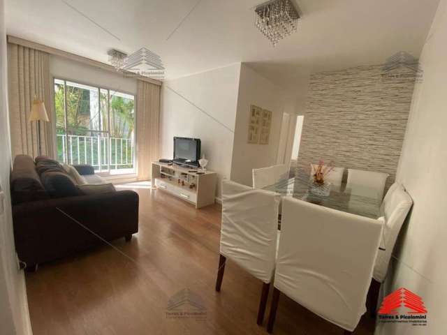 Apartamento 58m2 com 2 dormitórios, sala dois ambientes, cozinha planejada, 1 banheiro, sacada, área de serviço