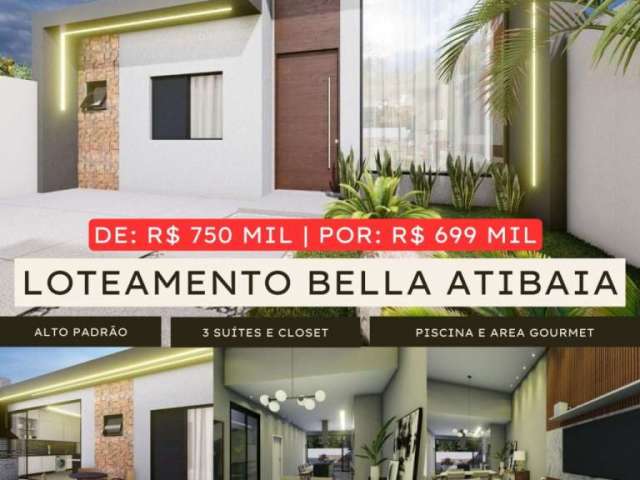 Casa dos sonhos disponível para venda! Com 3 quartos, 3 suítes, 2 salas amplas, 4 banheiros e 2 vagas de garagem, piscina e área gourmet.