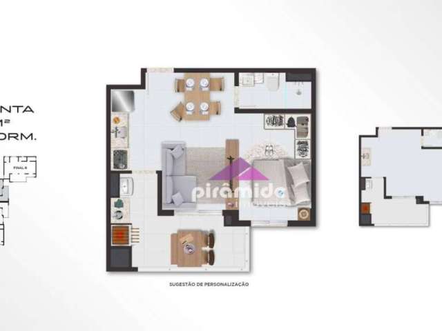 Apartamento com 1 dormitório à venda, 41 m² por R$ 315.883,00 - Massaguaçu - Caraguatatuba/SP
