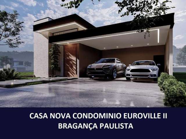 Casa em Condomínio para Venda em Bragança Paulista, CONDOMINIO RESIDENCIAL EUROVILLE II, 3 dormitórios, 3 suítes, 4 banheiros, 2 vagas