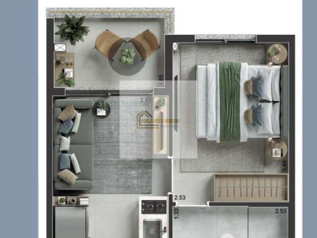 Apartamento com 1 quarto à venda na Rua Casa do Ator, 544, Vila Olímpia, São Paulo, 27 m2 por R$ 415.000