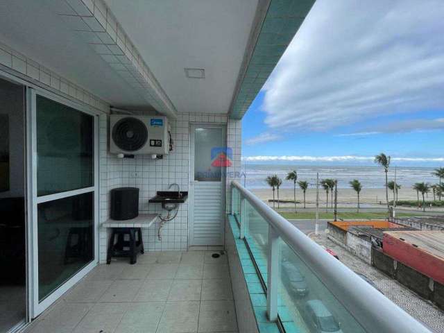 Apartamento frente mar 1 dormitório suite para venda, JD. REAL